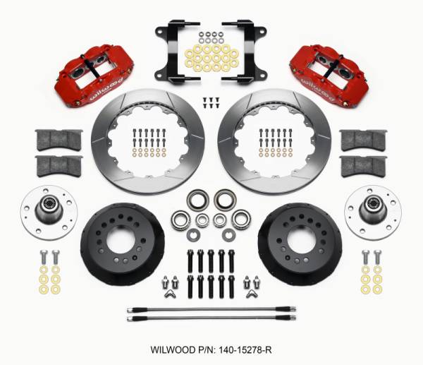 Wilwood - Wilwood Narrow Superlite 6R Front Hub Kit 12.88in Red 82-92 Camaro//Firebird