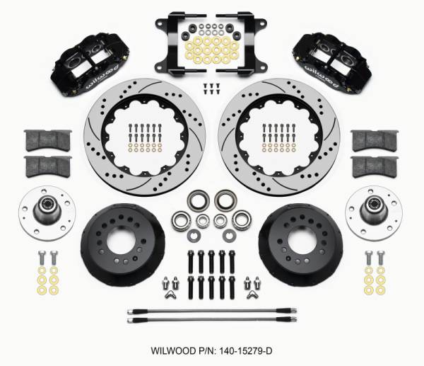 Wilwood - Wilwood Narrow Superlite 6R Front Hub Kit 14.00in Drilled 82-92 Camaro//Firebird