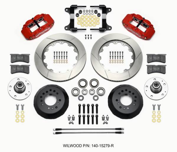 Wilwood - Wilwood Narrow Superlite 6R Front Hub Kit 14.00in Red 82-92 Camaro//Firebird