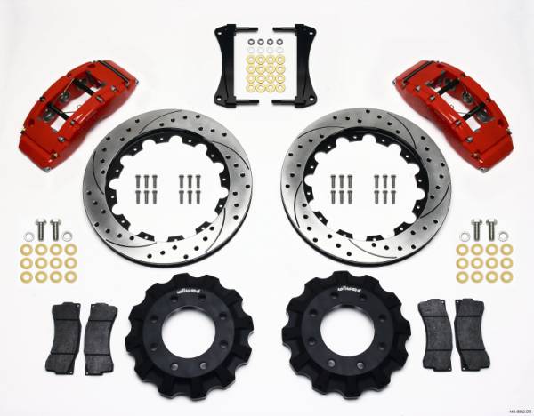 Wilwood - Wilwood TC6R Front Kit 16.00in Drilled Red 1999-2014 GM Truck/SUV 1500