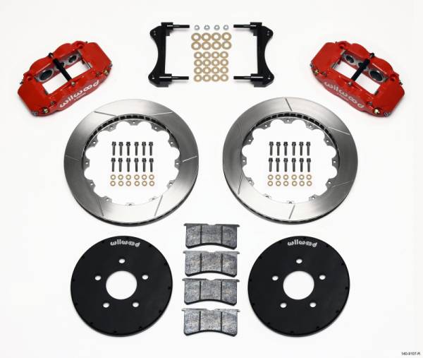 Wilwood - Wilwood Narrow Superlite 6R Front Hat Kit 12.88in Red 1994-2004 Mustang