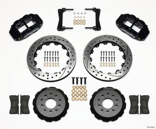 Wilwood - Wilwood Narrow Superlite 6R Front Hat Kit 13.06in Drilled 2005-2014 Mustang