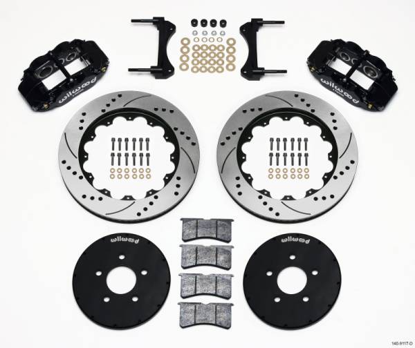 Wilwood - Wilwood Narrow Superlite 6R Front Hat Kit 14.00in Drilled 1994-2004 Mustang