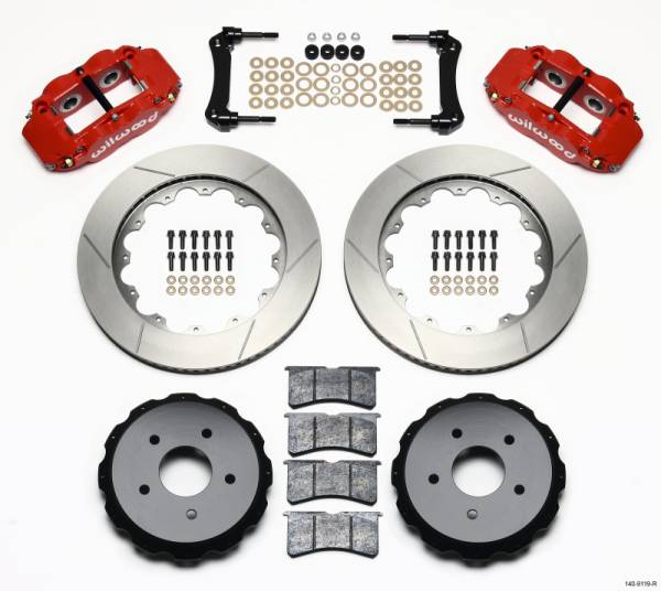 Wilwood - Wilwood Narrow Superlite 4R Rear Kit 14.00in Red 97-04 Corvette C5/Z06 05-13 C6