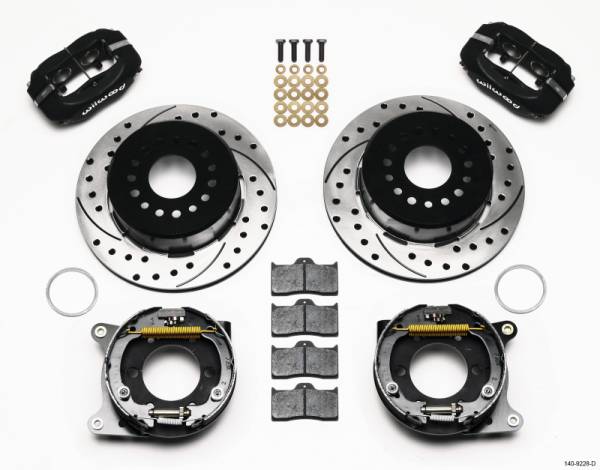 Wilwood - Wilwood Forged Dynalite P/S Park Brake Kit Drilled 2005-2014 Mustang