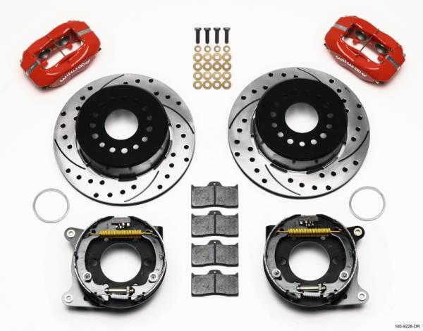 Wilwood - Wilwood Forged Dynalite P/S P-B Kit Drilled-Red 2005-2014 Mustang