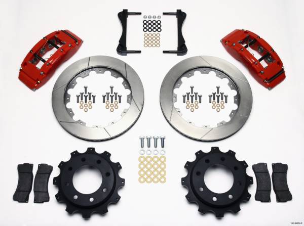 Wilwood - Wilwood TC6R Rear Kit 16.00in Red 1999-2010 GM H2 / 2500 4.63 Cntr