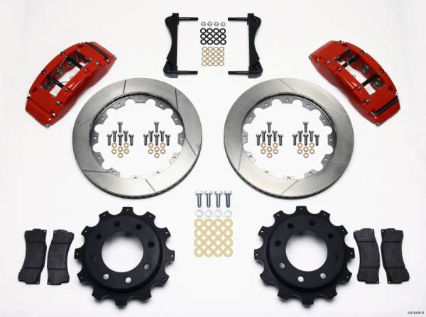 Wilwood - Wilwood TC6R Rear Kit 16.00in Red 1999-2010 GM Trk 2500 HD 4.84 Cntr