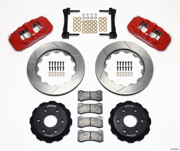 Wilwood - Wilwood AERO6 Front Truck Kit 14.25in Red 1999-2014 GM Truck/SUV 1500