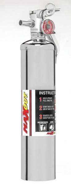 H3R Performance  - H3R Performance Fire Extinguisher Maxout ABC Dry Chemical 2.5lb-Chrome