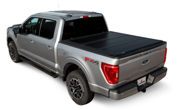 LEER Bed Covers - LEER 2019+ GM Silverado/Sierra HF350M 5Ft 8In Tonneau Cover - Folding Full Size Short Bed