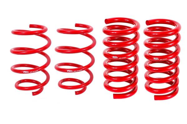 BMR Suspension - BMR Mustang Lowering Springs Set of 4 Handling -Red (2015-2024)