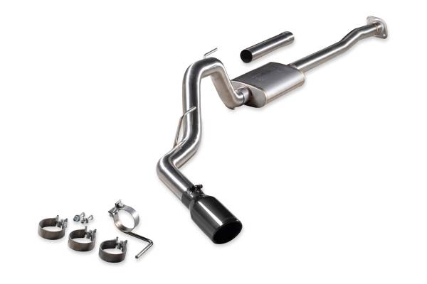 Flowmaster - Flowmaster Exhaust System, Signature Series, Cat-Back, 3 in Diameter, 4.5 in Tip, Stainless, Natural, Ford Fullsize Truck 2015-19, Kit