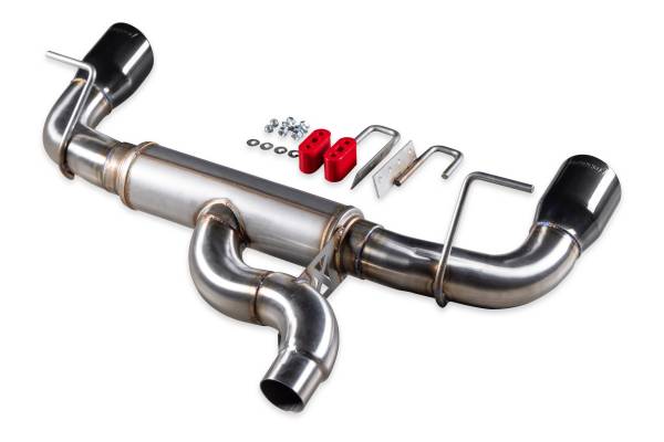 Flowmaster - Flowmaster Exhaust System, Signature Series, Axle-Back, 3 in Diameter, 4 in Tips, Stainless, Natural, Ford Midsize SUV 2021-24, Kit