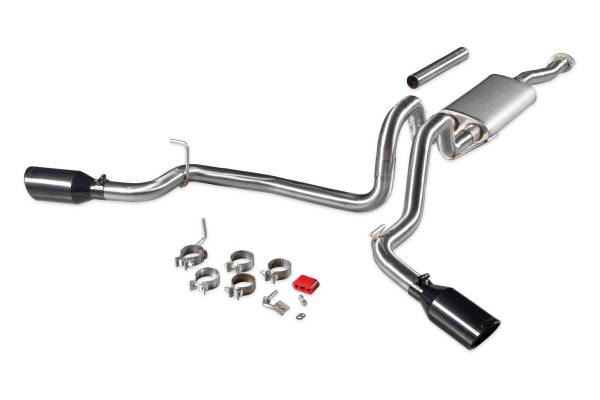 Flowmaster - Flowmaster Exhaust System, Signature Series, Cat-Back, 2.5 in Diameter, 4.5 in Tip, Stainless, Natural, Toyota Midsize Truck 2016-23, Kit