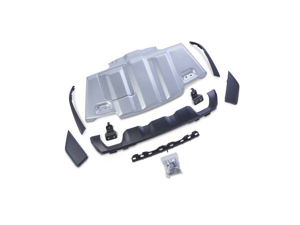 Ford Performance Parts - Ford Performance Skid Plate, Front, Air Dam Bash Plate, Steel, Silver Powder Coat, Ford Fullsize Truck 2021-23, Kit