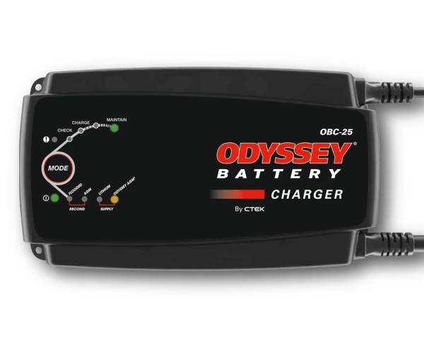 Odyssey Batteries - Odyssey Battery Battery Charger, AGM / Lithium-ion, 12V, 25 amps, Indicator Lights