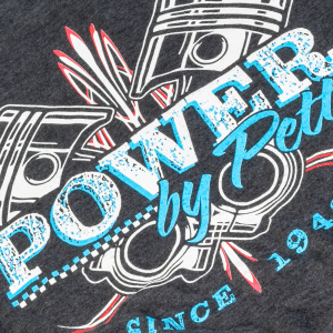 Petty's Garage - Petty's Garage 2020 'Power by Petty' T-Shirt (Crossed Pistons)  - Image 1