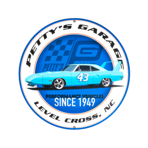 Apparel and Lifestyle - Signs, Stickers and Accessories - Petty's Garage - Petty's Garage Superbird Logo Sign (14" & 24" Round)