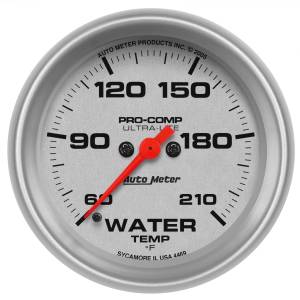 Autometer GAUGE; LOW WATER TEMP; 2 5/8in.; 60-210deg.F; DIGITAL STEPPER MOTOR; ULTRA-LITE | 4469
