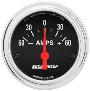 Autometer GAUGE; AMMETER; 2 1/16in.; 60A; ELECTRIC; TRADITIONAL CHROME | 2586