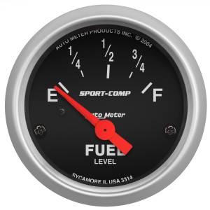 Autometer GAUGE; FUEL LEVEL; 2 1/16in.; 0OE TO 90OF; ELEC; SPORT-COMP | 3314