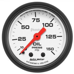 Autometer GAUGE; OIL PRESSURE; 2 1/16in.; 150PSI; MECHANICAL; PHANTOM | 5723