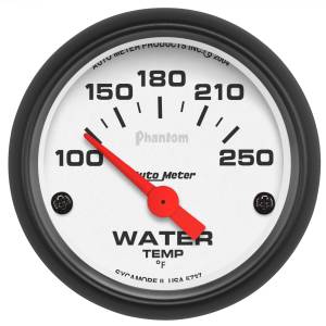 Autometer GAUGE; WATER TEMP; 2 1/16in.; 100-250deg.F; ELECTRIC; PHANTOM | 5737