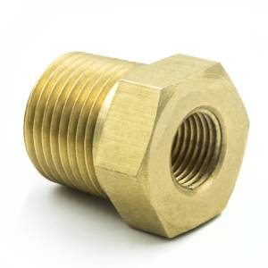 AutoMeter - Autometer FITTING; ADAPTER; 3/8in. NPT MALE; 1/8in. NPT FEMALE; BRASS | 2284