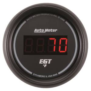 Autometer GAUGE; PYROMETER (EGT); 2 1/16in.; 1600deg.F; DIGITAL; BLACK DIAL W/RED LED | 6345