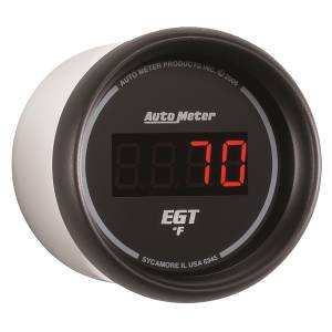 AutoMeter - Autometer GAUGE; PYROMETER (EGT); 2 1/16in.; 1600deg.F; DIGITAL; BLACK DIAL W/RED LED | 6345 - Image 3