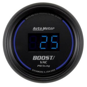 AutoMeter - Autometer GAUGE; VAC/BOOST; 2 1/16in.; 30INHG-30PSI; DIGITAL; BLACK DIAL W/BLUE LED | 6959 - Image 1