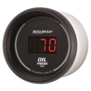 AutoMeter - Autometer GAUGE; OIL PRESSURE; 2 1/16in.; 100PSI; DIGITAL; BLACK DIAL W/RED LED | 6327 - Image 2