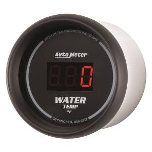AutoMeter - Autometer GAUGE; WATER TEMP; 2 1/16in.; 340deg.F; DIGITAL; BLACK DIAL W/RED LED | 6337 - Image 2