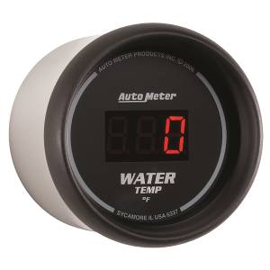 AutoMeter - Autometer GAUGE; WATER TEMP; 2 1/16in.; 340deg.F; DIGITAL; BLACK DIAL W/RED LED | 6337 - Image 3