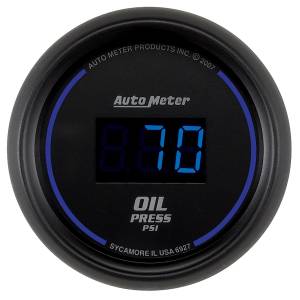 AutoMeter - Autometer GAUGE; OIL PRESSURE; 2 1/16in.; 100PSI; DIGITAL; BLACK DIAL W/BLUE LED | 6927 - Image 1