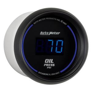 AutoMeter - Autometer GAUGE; OIL PRESSURE; 2 1/16in.; 100PSI; DIGITAL; BLACK DIAL W/BLUE LED | 6927 - Image 3