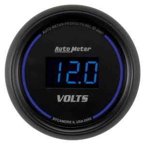 AutoMeter - Autometer GAUGE; VOLTMETER; 2 1/16in.; 18V; DIGITAL; BLACK DIAL W/BLUE LED | 6993 - Image 1