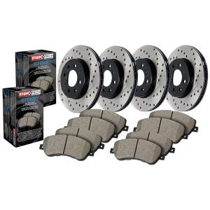 StopTech Street Axle Pack Drilled Front/Rear Brake Kit | 936.58002