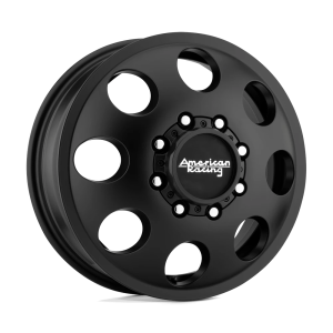 AMERICAN RACING AR204 BAJA DUALLY 16X6 111 SATIN BLACK - FRONT | AR204660877111