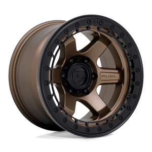 FUEL 1PC D124 BLOCK BEADLOCK 17X9 -15 MATTE BRONZE WITH MATTE BLACK RING | D12417907545