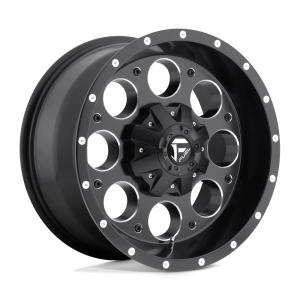 FUEL 1PC D525 REVOLVER 15X10 -43 MATTE BLACK MILLED | D52515000437