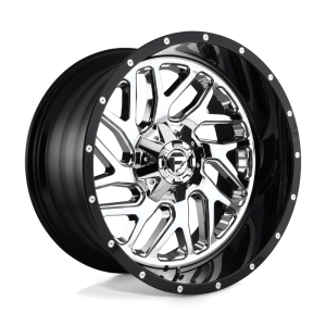 FUEL 2PC D211 TRITON 20X10 -19 CHROME PLATED GLOSS BLACK LIP | D21120001747