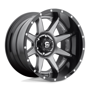 FUEL 2PC D238 RAMPAGE 22X14 -70 MATTE GUN METAL BLACK LIP | D23822407347