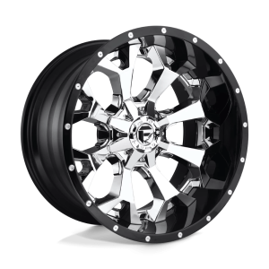 FUEL 2PC D246 ASSAULT 20X10 -18 CHROME PLATED GLOSS BLACK LIP | D24620001747