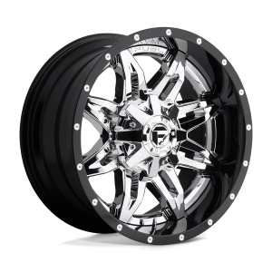 FUEL 2PC D266 LETHAL 20X10 -19 CHROME PLATED GLOSS BLACK LIP | D26620002647