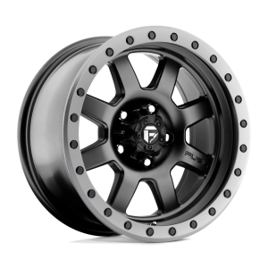 FUEL 1PC D551 TROPHY 17X8.5 -6 MATTE BLACK GUN METAL RING | D55117857345