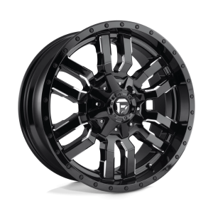 FUEL 1PC D595 SLEDGE 17X9 -12 GLOSS BLACK MILLED | D59517902645