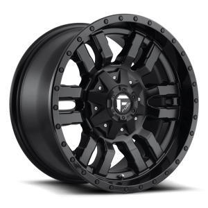 FUEL 1PC D596 SLEDGE 17X8 35 MATTE BLACK GLOSS BLACK LIP | D5961780A359