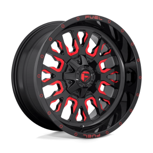 FUEL 1PC D612 STROKE 17X9 -12 GLOSS BLACK RED TINTED CLEAR | D61217902645